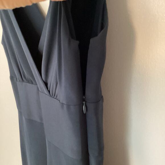 J Crew Sophia Dress Size 4 Navy Blue 100% Silk Fit & Flare Evening Cocktail - Picture 7 of 14